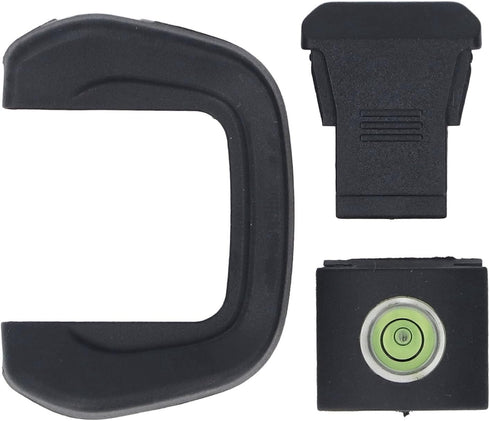 Camera Viewfinder Eyecup ABS with Level Hot Shoe Kit, Camera Eyepiece Eyecup