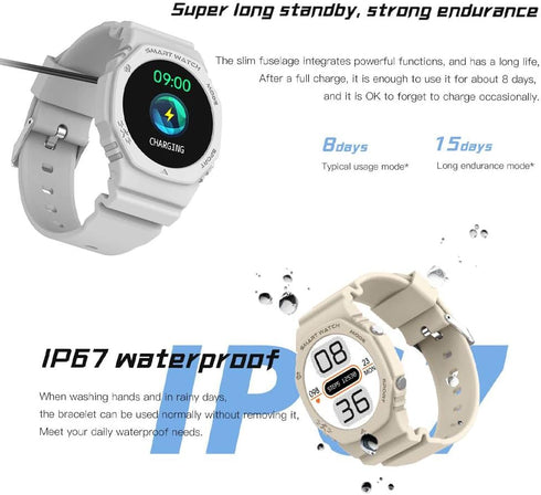 Smart Watches for Men Women, 100+ Sport Modes, Make/Answer Calls, Message Reminder, Fitness Tracker for Android and iOS
