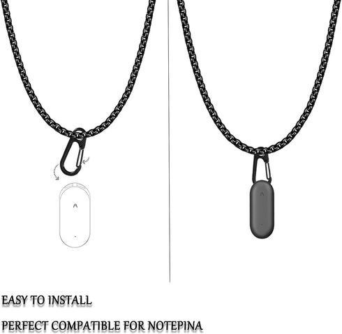 yothchose Box Chain Comaptible with PLAUD NotePin Necklace Neck Strap, Neck Chain for PLAUD NotePin AI Voice Recorder