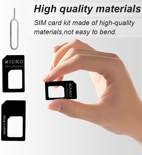 FENMORE 3 1 Set in Nano SIM Card Adapter, SIM Card Adapter Kit, Sim Adapter Sim Card Adapter with SIM Ejector Pin