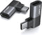 JSAUX 90 Degree USB-C Male to USB-C Female Adapter 2-Pack, 40Gbps Data Transfer PD 100W Extender for MacBook, ROG Ally,