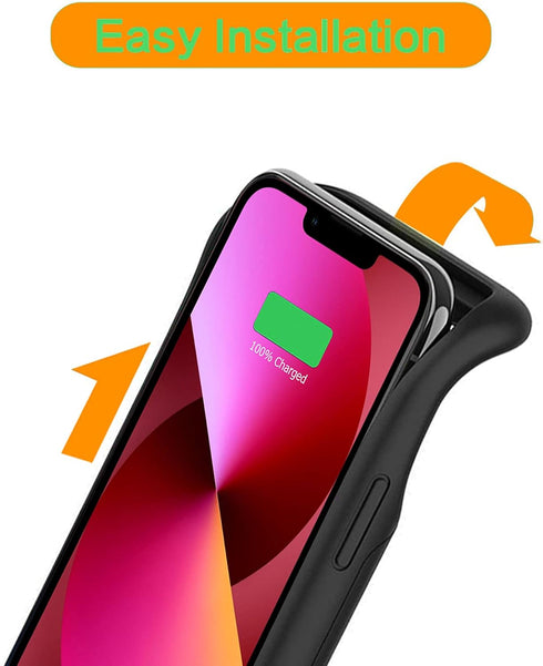 YINGYKJ 13 6500mAh 13 (5.4 inch) Battery Case for iPhone Mini, Enhanced Ultra Thin Portable Protective Power Smart