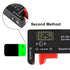 2 Pack Battery Tester, Digital LCD Universal Battery Tester for AA AAA C D 9V 3.7V Button Cell
