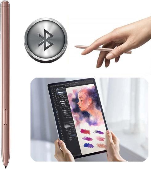 Samsung Galaxy Tab S7 S Pen Replacement with Bluetooth, Stylus Pen + Tips/Nibs (Gold)