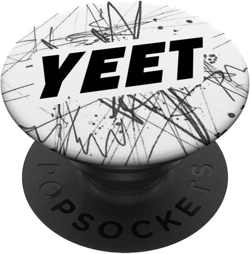 Yeet Meme Black and White Abstract Pattern Boys PopSockets PopGrip: Swappable Grip for Phones & Tablets