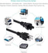 HUYADZ 3 6Ft Prong Power Cord, Universal Power Cable, Fit for Lenovo, HP, Dell, Asus, Acer, LG, Sony