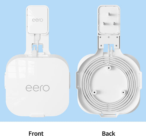 Relassy Wall Mount Holder for eero Pro 6e/Pro 6 - Outlet Wall Stand Bracket, Compatible with eero Pro 6 Mesh Wi-Fi