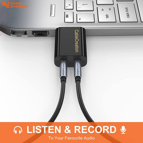 USB Audio Adapter with 3.5mm Jack, CableCreation USB External Stereo Sound Card for PS4, PS5, Windows, Mac