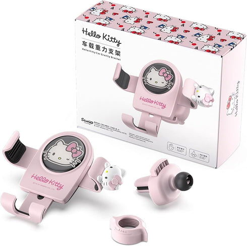 Cute Phone Mount for Car, Pink Cat Air Vent Clip Car Phone Holder Mount, Pretty Car Accessories for Women and Girls