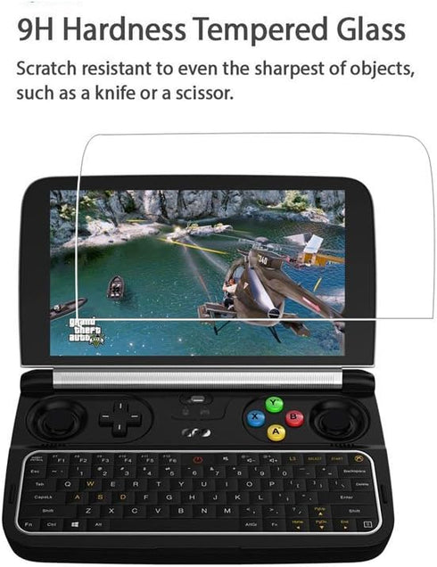 GPD WIN 2 Screen Protector - 9H Hardness Tempered Glass with Anti-fingerprint, Bubble-Free, Crystal Clear