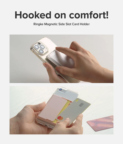 Ringke Magnetic Slide Slot Card Holder, Compatible with MagSafe Wallet, Lightweight Hard Phone Wallet for Photocard