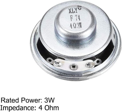 uxcell 3W 4 Ohm Micro Internal Speaker - Magnet Loudspeaker 40mm Dia (2pcs)