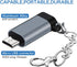 USB C to Micro USB Adapter, 4-Pack Type C Female to Micro USB Male Connector with Keychain Charge & Data Sync
