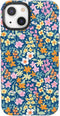 Casely iPhone 14 Plus Case | Navy Floral Full Bloom | Compatible with MagSafe