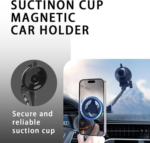 KHGUZ 360 Car Magnetic Phone Holder, Degree Rotation Auto Cellphone Mount for Dashboard Air Vent, Strong Magnet Vehicle