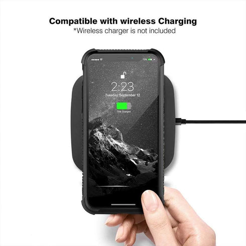 CARLOCA Compatible with iPhone XR Case, Military Pattern Design, Shockproof Anti-Scratch Hybrid Case (Black)