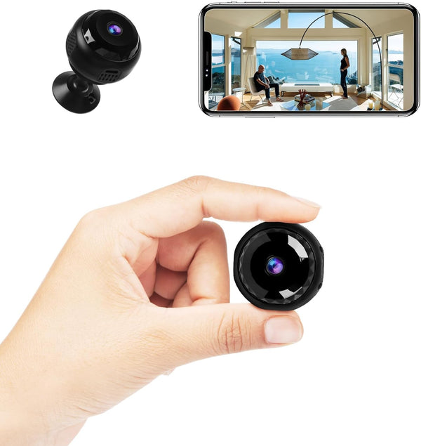 MCJ 4K Mini WiFi Camera - Indoor Security Camera with Video Live Feed,