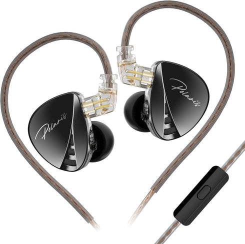 CCA Polaris in Ear Monitor, HiFi Stereo IEM Earphones with Dynamic Dual Driver, 4 Tuning Switches, Detachable Cable for