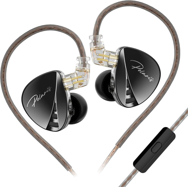 CCA Polaris in Ear Monitor, HiFi Stereo IEM Earphones with Dynamic Dual Driver, 4 Tuning Switches, Detachable Cable for