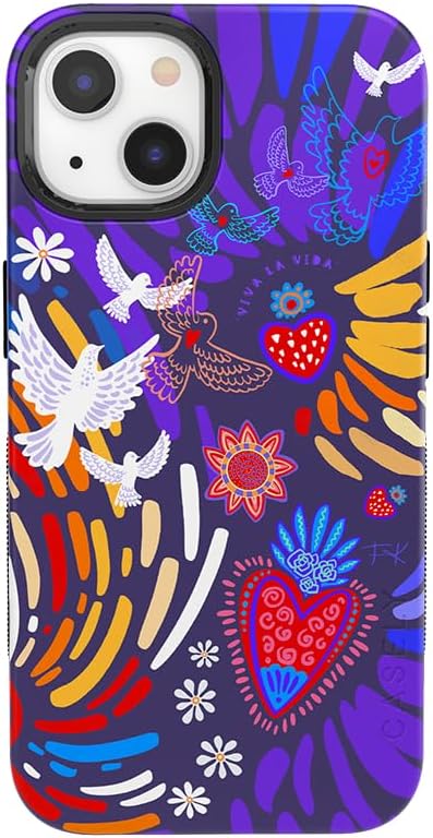 Casely iPhone 14 Plus Case | Viva La Vida | Frida Kahlo Floral Collage | MagSafe Compatible