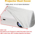Projector Dust Cover Nylon Stretchy Outdoor Movie Video Projector Covers for Ceiling Mounted Universal Projectors Storage Bag Case Protective Covers (1PCS-White)