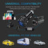 Bling Car Charger Accessories Set, Rhinestone Dual USB Car Chargers + Bling 3 in 1 Charging Cable for Girls