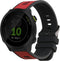 kwmobile Straps Compatible with Garmin Forerunner 55 - 2x Replacement Silicone Watch Bands, Black/Grey