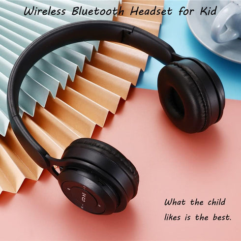 Kids Bluetooth Headphones, Over-Ear Wireless Bluetooth 5.0 Headset, Comfortable Protein Earpads, HiFi Music Player with