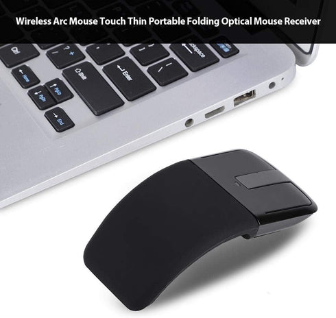 2.4G Mouse 1600DPI Ergonomic Foldable Optical Touch Mouse with USB Receiver for PC and Laptop