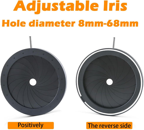 8mm-68mm Lens(SK68) Adjustable Iris Aperture Diameter Iris Diaphragm Optical Diaphragm for Microscope Iris Adjustable