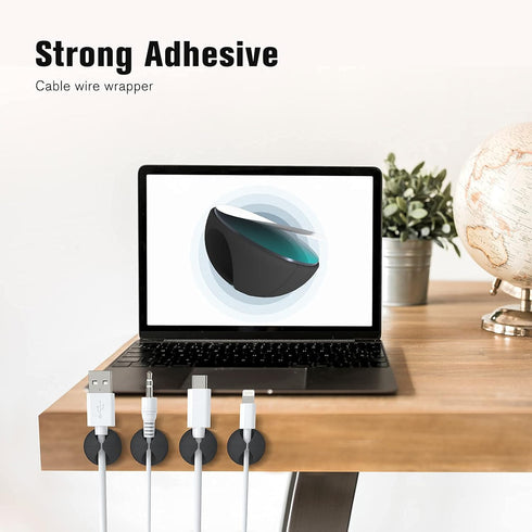 12 Pack Cable Clips, Znben Cord Organizer Holder, Adhesive Cable Management for Desk, Home, Office, Car, Nightstand