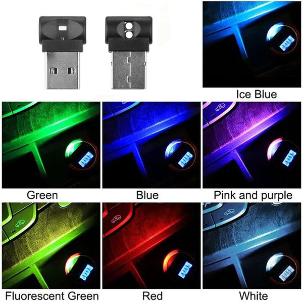 GMBYLBY 7 USB LED Light Color Auto Interior Lamp for Car Laptop Keyboard Atmosphere for Smart Night Lamp Car Interior