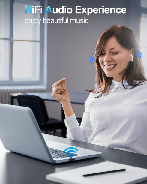 ZEXMTE USB Bluetooth Adapter for PC, 5.4 Bluetooth Dongle, Long Range Transmitter & Receiver for Desktop and Laptop