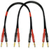 CESS-037-2f Banana Plug Male to Male Speaker Cable, 12 Gauge 680 Strand Count Silicone Soft Wire, 2 Feet