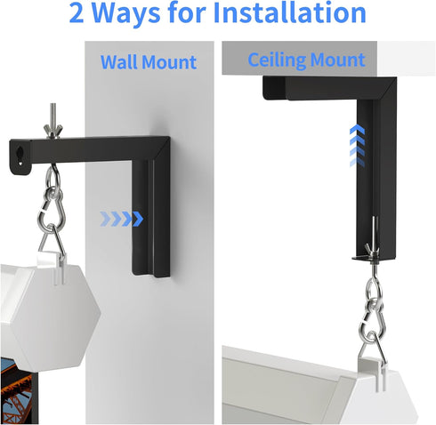 XINLEI 6 inch 66 lbs, PRL003B Universal Projector Screen Wall Mount L-Brackets Hanging Ceiling Mount, Adjustable