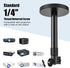 JUBOR 10.8" 15" 1/4" 360 120 Projector Ceiling Mount, - Extendable Length Ceiling Projector Stand with Screw