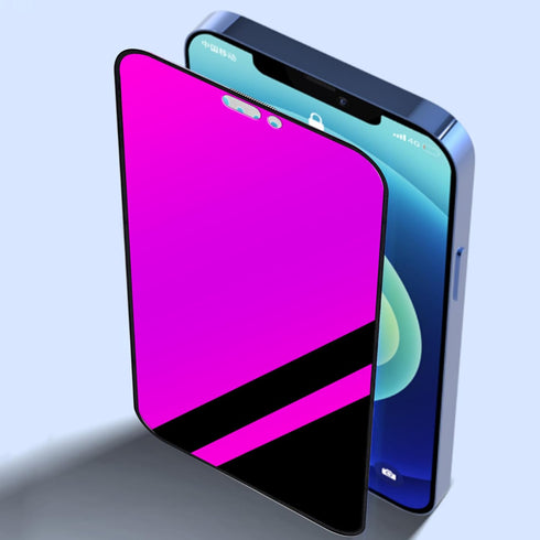 Compatible with iPhone 15 Pro Privacy Screen Protector, 28 Degree Anti Spy 2 Pack Gradient Colorful Anti-Blue Light