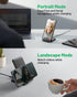 Wireless Charging Station, 15W Fast Wireless Charging Station with Sleep-Friendly Adaptive Light, Compatible with