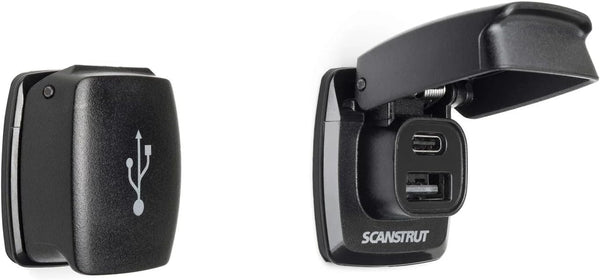 Scanstrut Flip Pro Fast Charge Dual USB Socket for Quick Charging