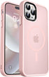 MOCCA iPhone 14 Pro Max Case - Pink, 10FT Military Grade, Slim Shockproof, Translucent Matte, Compatible with MagSafe.