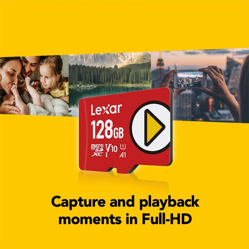 Lexar 128GB PLAY microSDXC Memory Card, UHS-I, C10, V10, A1, Full-HD & 4K Video, Expanded Storage for Nintendo-Switch