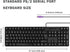 MCSaite Wired PS2 104 Keys Computer Keyboard, Black Waterproof - US Layout Compatible with Windows, PC, Laptop