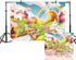 AOFOTO 5x3ft Candyland Backdrop Fantasy Giant Lollipop Candy Land Candy Themed Party Decorations Banner Cartoon Rainbow