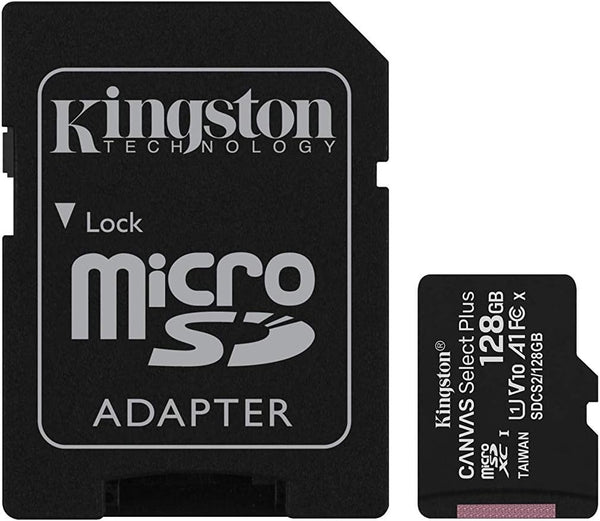 Kingston 128GB microSDXC Canvas Select Plus Class 10 Flash Memory Card SDCS2