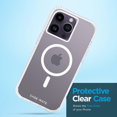 Case-Mate Tough Plus iPhone 14 Pro Max Case - Clear, 15ft Drop Protection, Compatible with MagSafe, Shockproof Cover