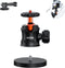 UURIG BH07 Magnetic Camera Mount with 360° Ball Head, Magnetic Base Stand for GoPro, Action Cameras