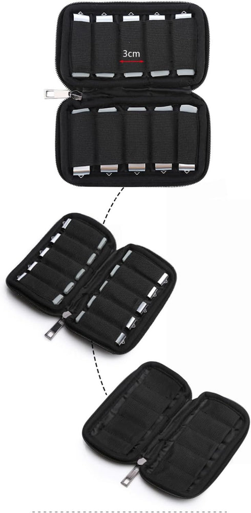 iiniim USB Flash Drive Organizer - Compact Storage Case for Thumb Drives and SD Cards