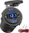 Qidoe 12V USB Outlet Dual 18W Quick Charge 3.0 Port & 30W PD Car Charger Socket with Voltmeter