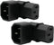 WYMECT IEC C14 to C13 Power Adapter PDU Plug/Socket Up 90 Degree for