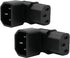 WYMECT IEC C14 to C13 Power Adapter PDU Plug/Socket Up 90 Degree for
